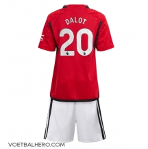 Manchester United Diogo Dalot #20 Thuis tenue Kids 2023-24 Korte Mouwen (+ broek)