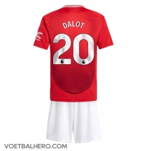 Manchester United Diogo Dalot #20 Thuis tenue Kids 2024-25 Korte Mouwen (+ broek)