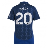 Manchester United Diogo Dalot #20 Uit tenue Dames 2024-25 Korte Mouwen