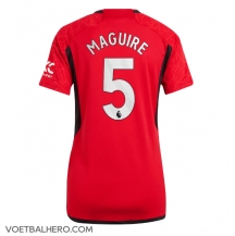 Manchester United Harry Maguire #5 Thuis tenue Dames 2023-24 Korte Mouwen