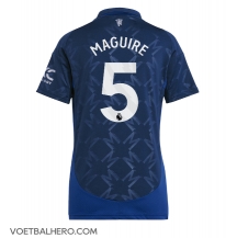 Manchester United Harry Maguire #5 Uit tenue Dames 2024-25 Korte Mouwen