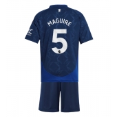 Manchester United Harry Maguire #5 Uit tenue Kids 2024-25 Korte Mouwen (+ broek)