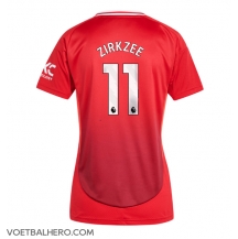 Manchester United Joshua Zirkzee #11 Thuis tenue Dames 2024-25 Korte Mouwen