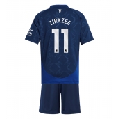 Manchester United Joshua Zirkzee #11 Uit tenue Kids 2024-25 Korte Mouwen (+ broek)