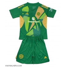 Manchester United Keeper Uit tenue Kids 2024-25 Korte Mouwen (+ broek)