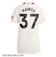 Manchester United Kobbie Mainoo #37 Derde tenue Dames 2023-24 Korte Mouwen