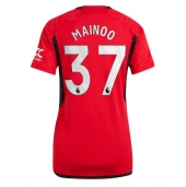 Manchester United Kobbie Mainoo #37 Thuis tenue Dames 2023-24 Korte Mouwen