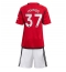 Manchester United Kobbie Mainoo #37 Thuis tenue Kids 2023-24 Korte Mouwen (+ broek)