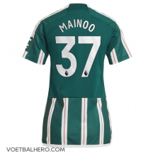 Manchester United Kobbie Mainoo #37 Uit tenue Dames 2023-24 Korte Mouwen