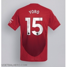 Manchester United Leny Yoro #15 Thuis tenue 2024-25 Korte Mouwen