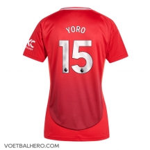 Manchester United Leny Yoro #15 Thuis tenue Dames 2024-25 Korte Mouwen