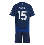 Manchester United Leny Yoro #15 Uit tenue Kids 2024-25 Korte Mouwen (+ broek)