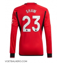 Manchester United Luke Shaw #23 Thuis tenue 2023-24 Lange Mouwen