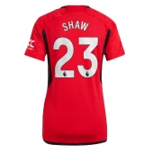 Manchester United Luke Shaw #23 Thuis tenue Dames 2023-24 Korte Mouwen