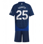 Manchester United Manuel Ugarte #25 Uit tenue Kids 2024-25 Korte Mouwen (+ broek)