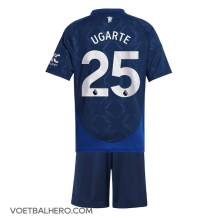 Manchester United Manuel Ugarte #25 Uit tenue Kids 2024-25 Korte Mouwen (+ broek)