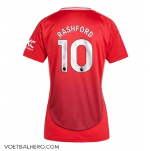 Manchester United Marcus Rashford #10 Thuis tenue Dames 2024-25 Korte Mouwen