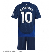 Manchester United Marcus Rashford #10 Uit tenue Kids 2024-25 Korte Mouwen (+ broek)