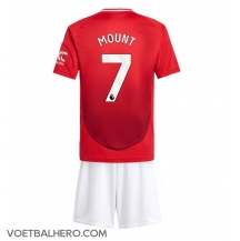 Manchester United Mason Mount #7 Thuis tenue Kids 2024-25 Korte Mouwen (+ broek)