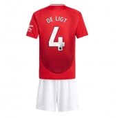 Manchester United Matthijs de Ligt #4 Thuis tenue Kids 2024-25 Korte Mouwen (+ broek)