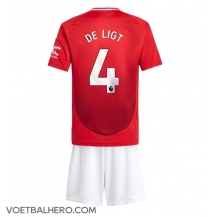 Manchester United Matthijs de Ligt #4 Thuis tenue Kids 2024-25 Korte Mouwen (+ broek)