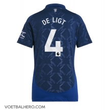 Manchester United Matthijs de Ligt #4 Uit tenue Dames 2024-25 Korte Mouwen