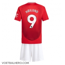 Manchester United Rasmus Hojlund #9 Thuis tenue Kids 2024-25 Korte Mouwen (+ broek)