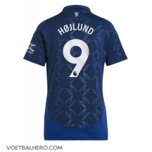 Manchester United Rasmus Hojlund #9 Uit tenue Dames 2024-25 Korte Mouwen