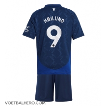 Manchester United Rasmus Hojlund #9 Uit tenue Kids 2024-25 Korte Mouwen (+ broek)