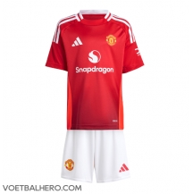 Manchester United Thuis tenue Kids 2024-25 Korte Mouwen (+ broek)