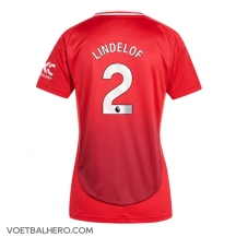 Manchester United Victor Lindelof #2 Thuis tenue Dames 2024-25 Korte Mouwen