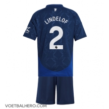 Manchester United Victor Lindelof #2 Uit tenue Kids 2024-25 Korte Mouwen (+ broek)