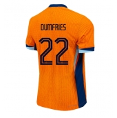 Nederland Denzel Dumfries #22 Thuis tenue EK 2024 Korte Mouwen