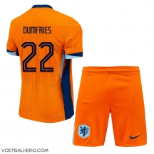 Nederland Denzel Dumfries #22 Thuis tenue Kids EK 2024 Korte Mouwen (+ broek)