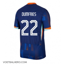 Nederland Denzel Dumfries #22 Uit tenue EK 2024 Korte Mouwen