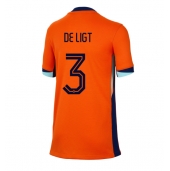 Nederland Matthijs de Ligt #3 Thuis tenue Dames EK 2024 Korte Mouwen