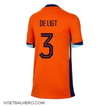 Nederland Matthijs de Ligt #3 Thuis tenue Dames EK 2024 Korte Mouwen