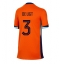 Nederland Matthijs de Ligt #3 Thuis tenue Dames EK 2024 Korte Mouwen