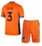 Nederland Matthijs de Ligt #3 Thuis tenue Kids EK 2024 Korte Mouwen (+ broek)