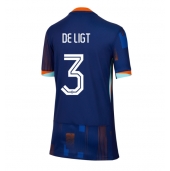 Nederland Matthijs de Ligt #3 Uit tenue Dames EK 2024 Korte Mouwen