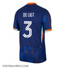 Nederland Matthijs de Ligt #3 Uit tenue EK 2024 Korte Mouwen