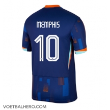 Nederland Memphis Depay #10 Uit tenue EK 2024 Korte Mouwen