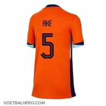 Nederland Nathan Ake #5 Thuis tenue Dames EK 2024 Korte Mouwen