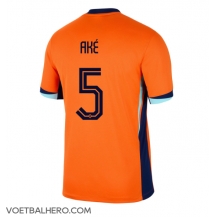 Nederland Nathan Ake #5 Thuis tenue EK 2024 Korte Mouwen