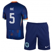 Nederland Nathan Ake #5 Uit tenue Kids EK 2024 Korte Mouwen (+ broek)