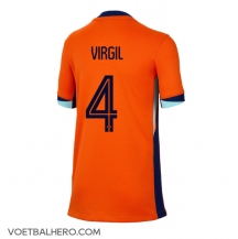 Nederland Virgil van Dijk #4 Thuis tenue Dames EK 2024 Korte Mouwen