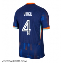 Nederland Virgil van Dijk #4 Uit tenue EK 2024 Korte Mouwen