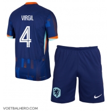 Nederland Virgil van Dijk #4 Uit tenue Kids EK 2024 Korte Mouwen (+ broek)