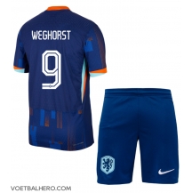 Nederland Wout Weghorst #9 Uit tenue Kids EK 2024 Korte Mouwen (+ broek)