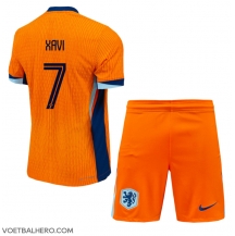 Nederland Xavi Simons #7 Thuis tenue Kids EK 2024 Korte Mouwen (+ broek)